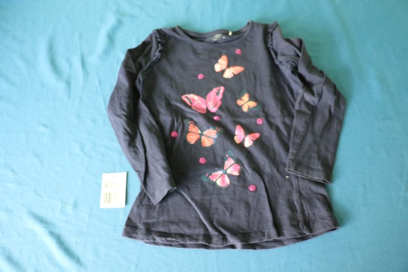 Langarm-Shirt mit Schmetterlingsmuster