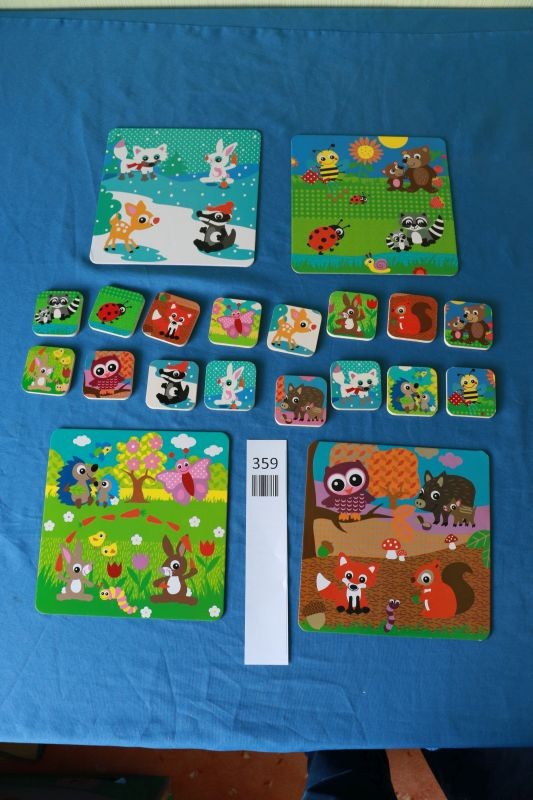 Tier-Bilderlotto-Spiel