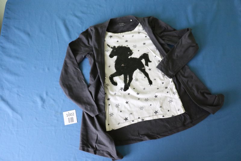 Langarm-Shirt mit Einhorn-Design