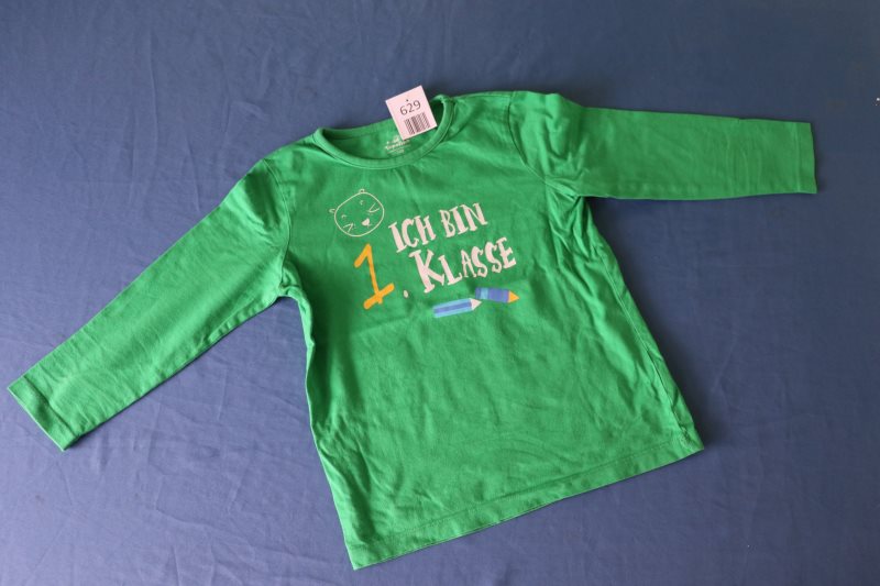 Grünes Langarm-Shirt mit Druck