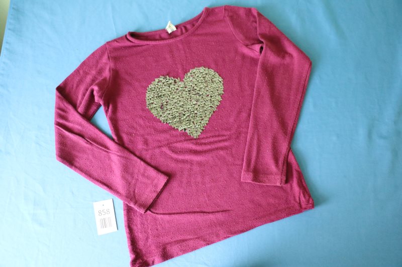 Langarm-Shirt mit Herzmotiv