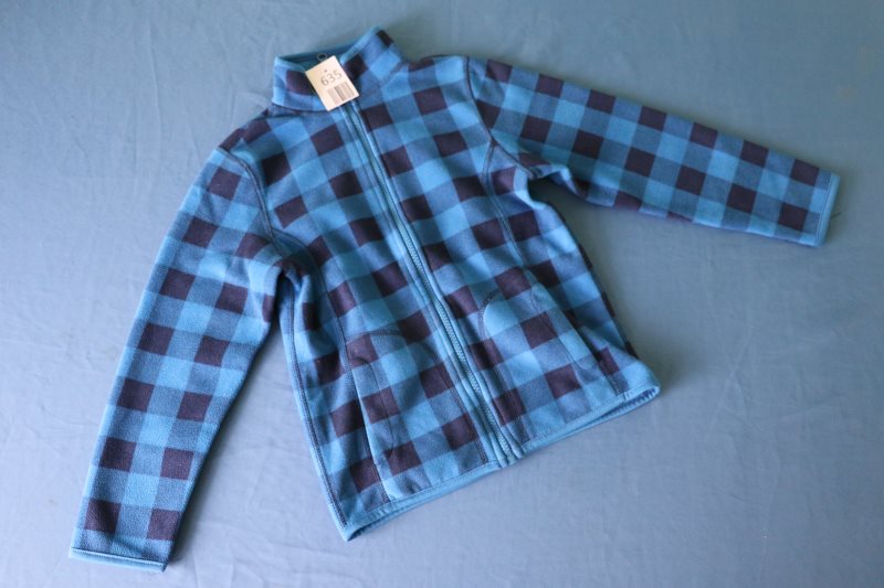 Kinder Fleecejacke kariert