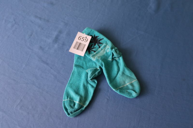 Türkis-blaue Socken